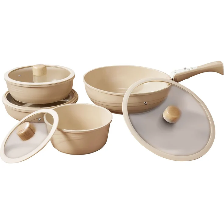 Hermia Concept 'Hona Xl - Cream' Topfset (14-teilig), Creme, Ø 28 cm – Bild 8