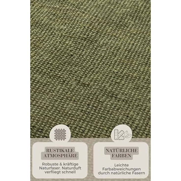 HANSE Home Teppich Jaipur Juteteppich, Läufer und Rund, rechteckig, Höhe: 10 mm, Naturfaser, Nachhaltig, Wohnzimmer, Esszimmer, Schlafzimmer, Boho, GRS – Bild 4