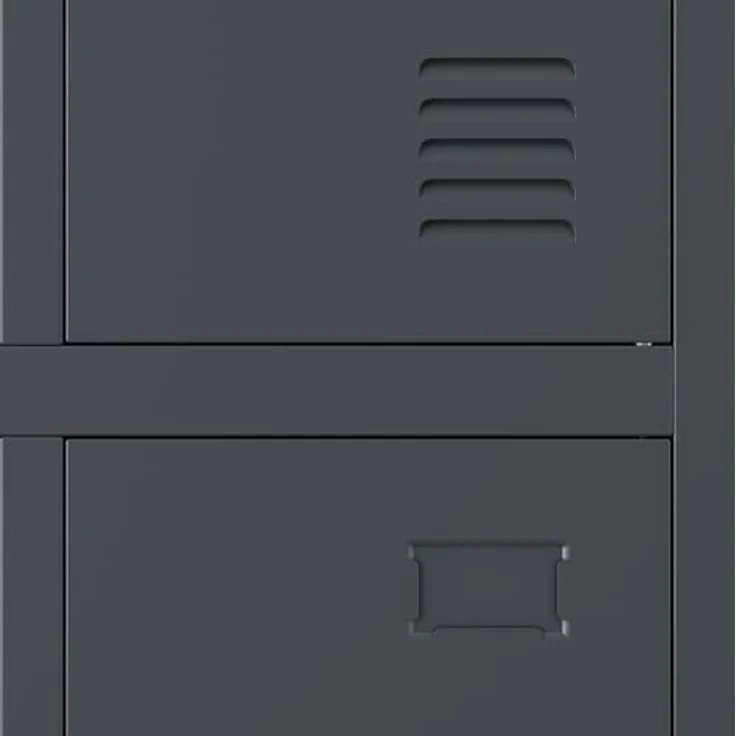 Jan Nowak Spind Metall Schliessfachschrank 4 Fächer Metallschrank abschliessbar 172 x 56 x 45 cm Sozialschrank mit Belueftung Kleiderstange Personalspind – Bild 5