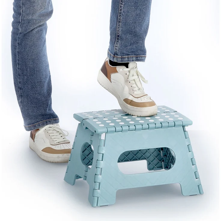 ZELLER Klapphocker 13032 aus Kunststoff, eisblau / Tritt / Klappstiege – Bild 5