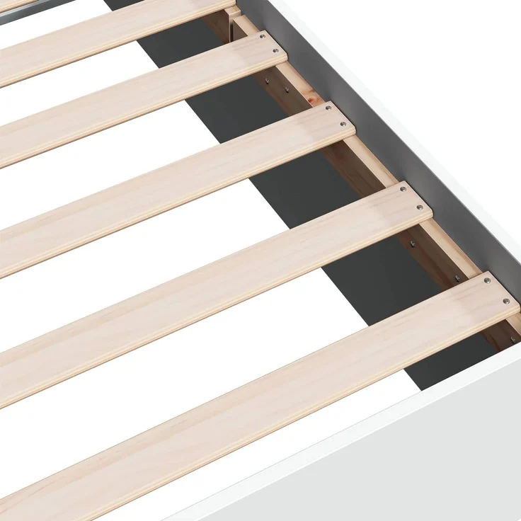 vidaXL Bodenbettgestell Weiß 80 x 200 cm Holzwerkstoff 3429541 – Bild 6