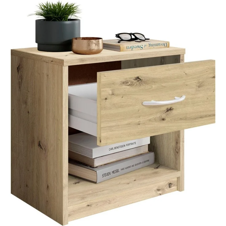 Nachtkommode 1 Schublade 38-533-R8 PEPE Artisan Eiche Nb. ca. 39 x 41 x 28 cm – Bild 3