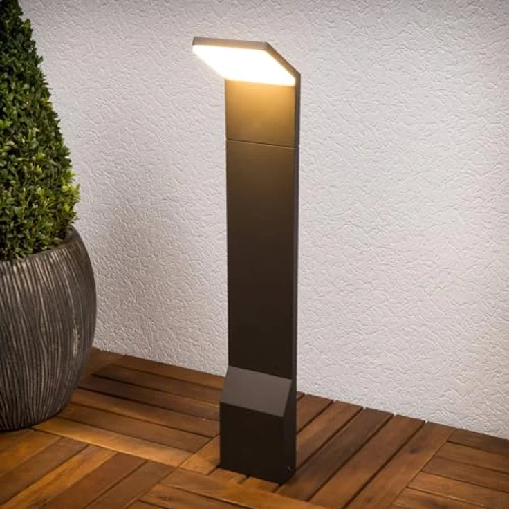 Lucande LED Wegeleuchte/Pollerleuchte, 60 cm, spritzwassergeschützt IP54, 8,5W warmweiß 3.000K, Aluminium, 680 Lumen – Bild 2