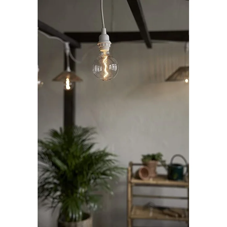 LED Outdoor-Leuchtmittel E27, G95, 1W, 55lm, rund, klar, warmweiß – Bild 6