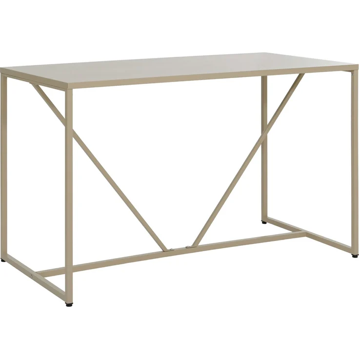 Schreibtisch HWC-R26, Konsolentisch Laptoptisch, Industrial Metall 75 x 120 x 60 cm ~ beige – Bild 7