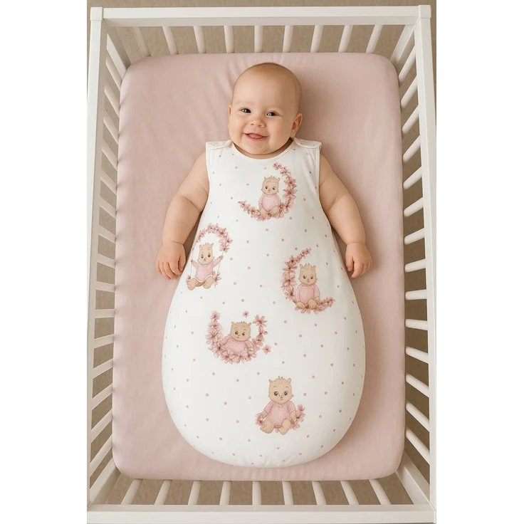 Babyschlafsack aus Baumwolle BETTY – Rosa – Bild 2