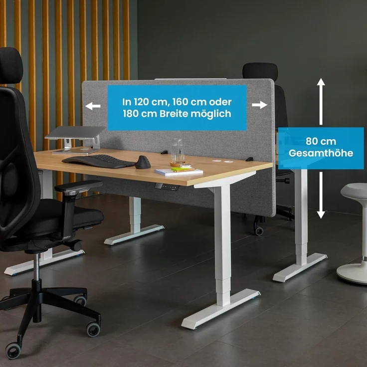 Ergotopia Raumteiler Akustik Trennwand Schreibtisch – Bild 5