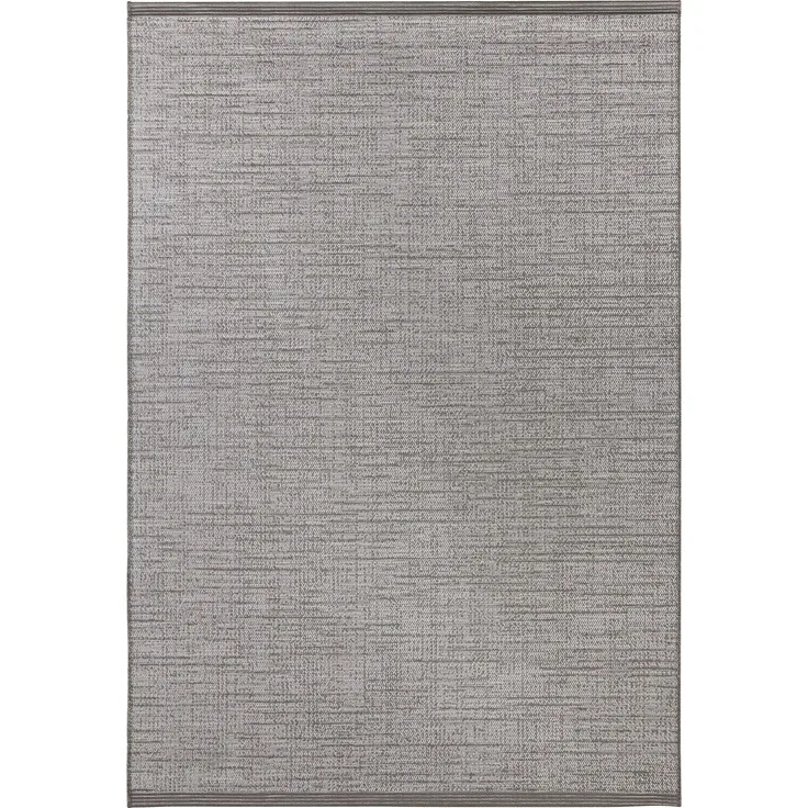 Elle Decoration Lens In-und Outdoor Teppich Kurzflor – Modern Plain Design Flachgewebe – Wetterfest für Terrasse, Balkon, Wohnzimmer, Küche, Büro und Schlafzimmer in Grau, 154x230 cm, 154x230 cm