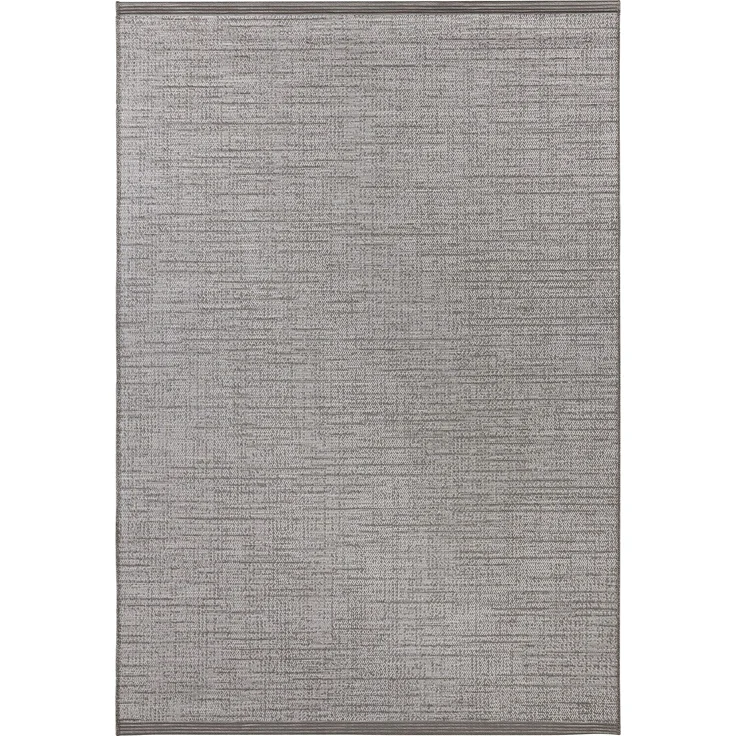 Elle Decoration Lens In-und Outdoor Teppich Kurzflor – Modern Plain Design Flachgewebe – Wetterfest für Terrasse, Balkon, Wohnzimmer, Küche, Büro und Schlafzimmer in Grau, 154x230 cm, 154x230 cm – Bild 1