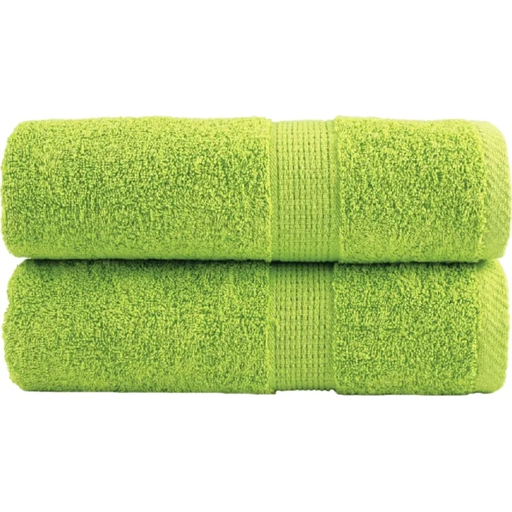 vidaXL Premium Waschhandtücher SOLUND 2 Stück Apfelgrün 30x30 cm 600 g/m² 137491 – Bild 1