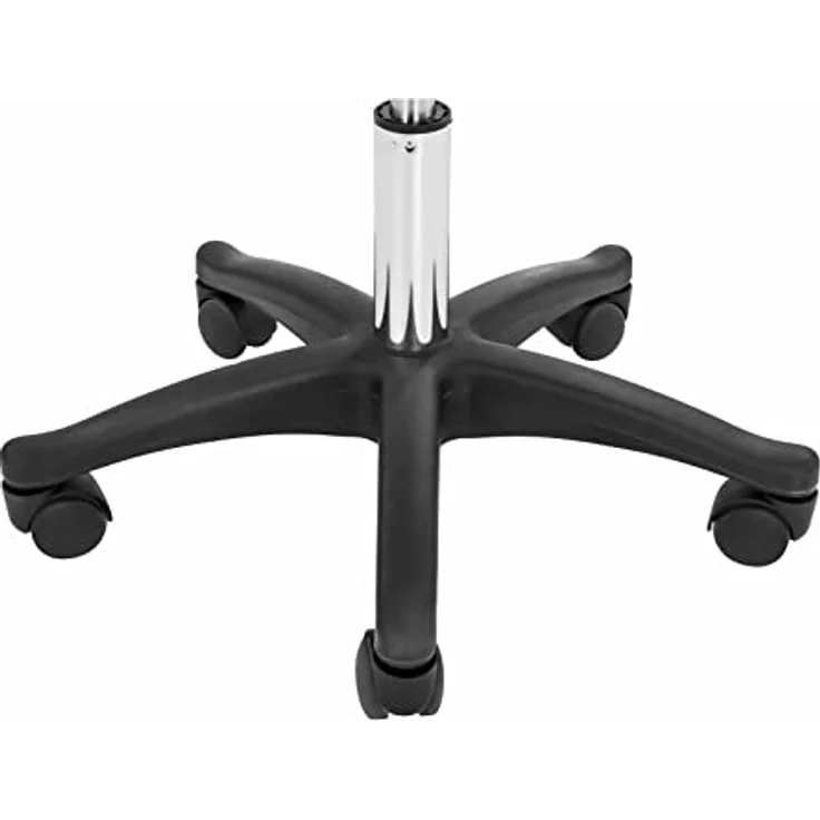 Physa Drehhocker Rollhocker Arbeitshocker höhenverstellbar 45-58 cm Kunstleder Schwarz, Schwarz – Bild 4