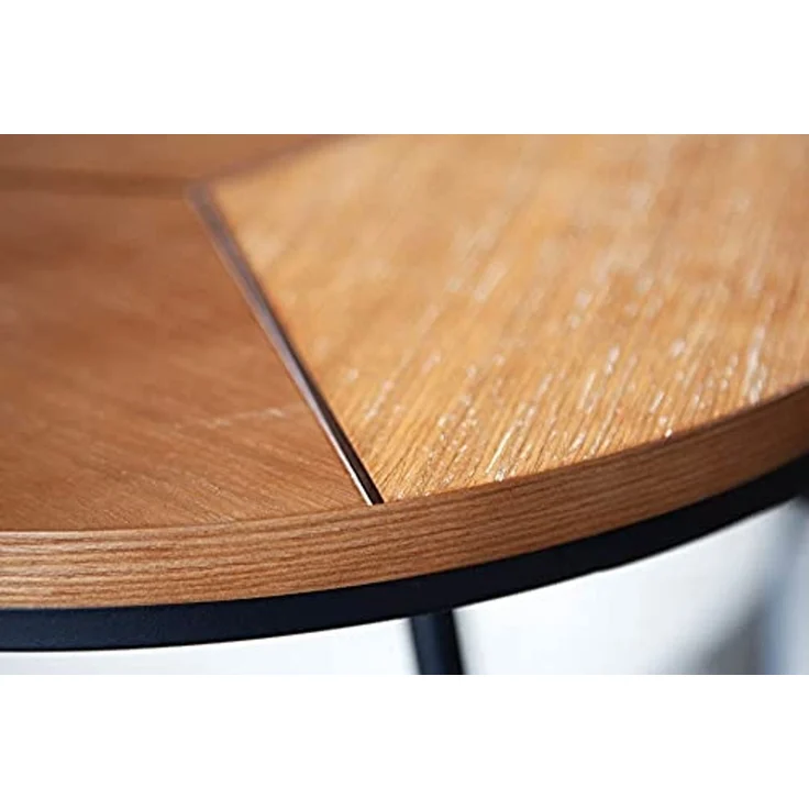 riess-ambiente Beistelltisch OAK ELEGANCE Ø45cm natur / schwarz (Einzelartikel, 1-St), Wohnzimmer · Eiche-Design · Metall · rund · Schlafzimmer – Bild 7