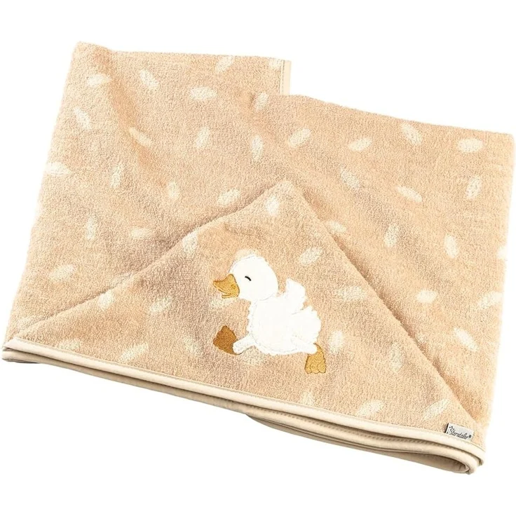 Sterntaler Kapuzen Badetuch aus Jaquard Frottee 100x70 cm mit Applikation Ente Edda Lou, – Bild 5