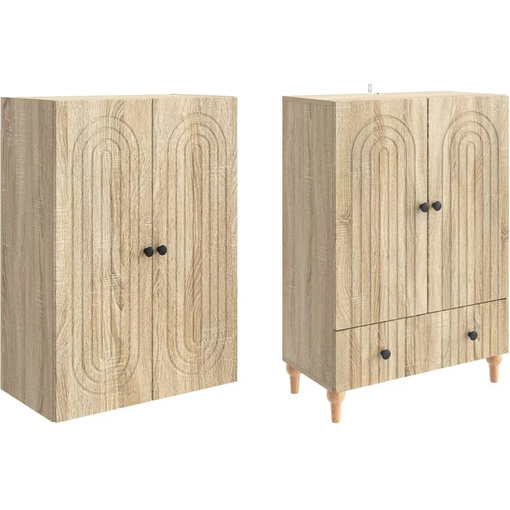 vidaXL Schrankset 2 pcs 66 x 34,5 x 95 cm Holzwerkstoff 3416432 – Bild 3