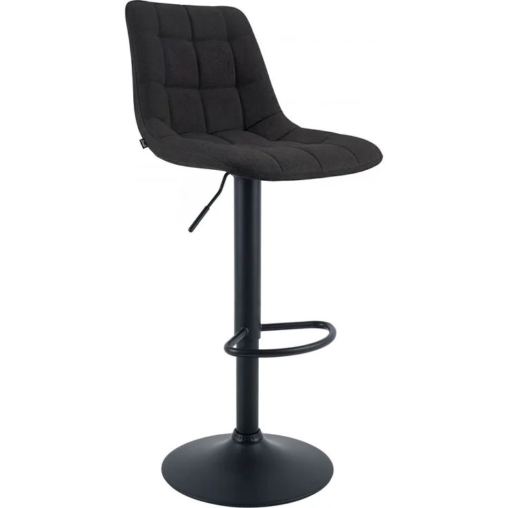 CLP Barhocker Mapun höhenverstellbarer Tresenhocker drehbar mit Polsterung,schwarz Stoff
