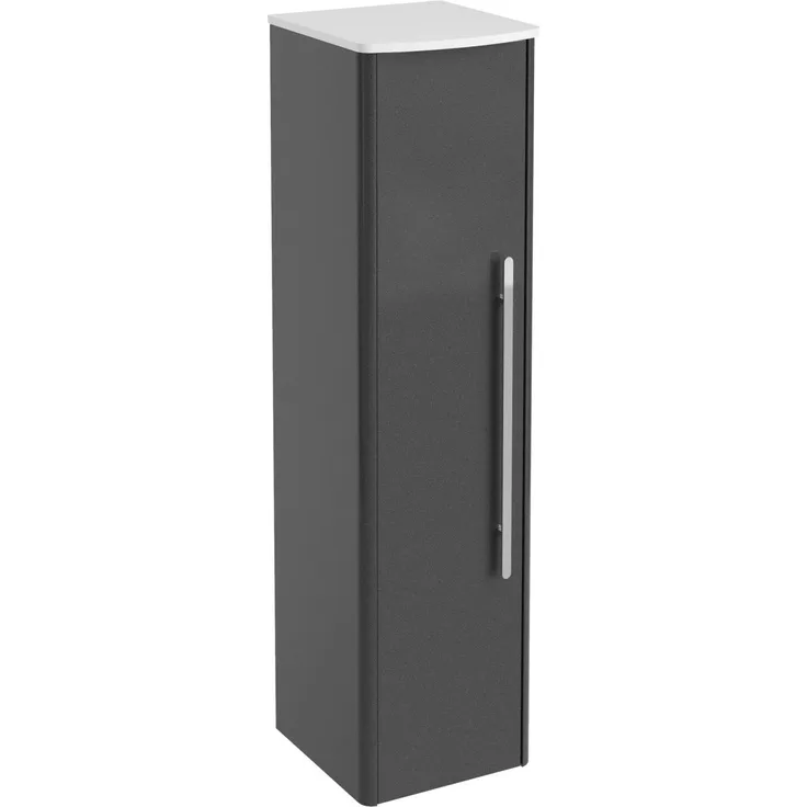 Lanzet CLASSICO Midischrank, Anthrazit/Weiß, links