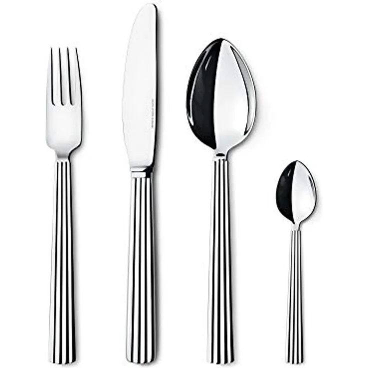 Georg Jensen Besteck-Set Besteck-Set 16-tlg. Bernadotte Edelstahl glänzend, 18/8 Edelstahl