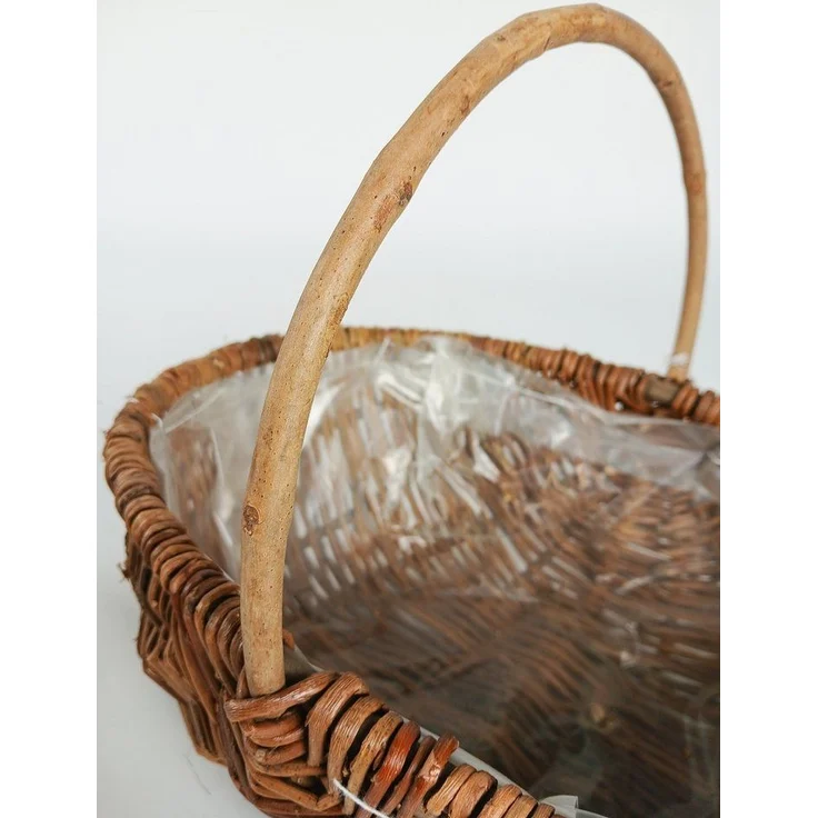 Kobolo Dekokorb Weidenkörbe mit Griff mit Folie ausgeschlagen S/3 (3 Stück) – Bild 3