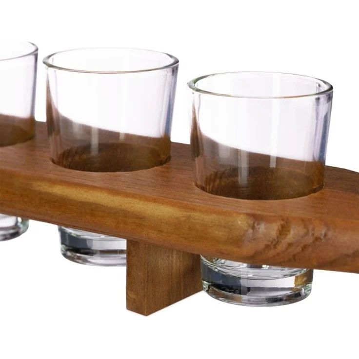 Schnapsbrett Holz mit 6 Gläsern 10022788 – Bild 7