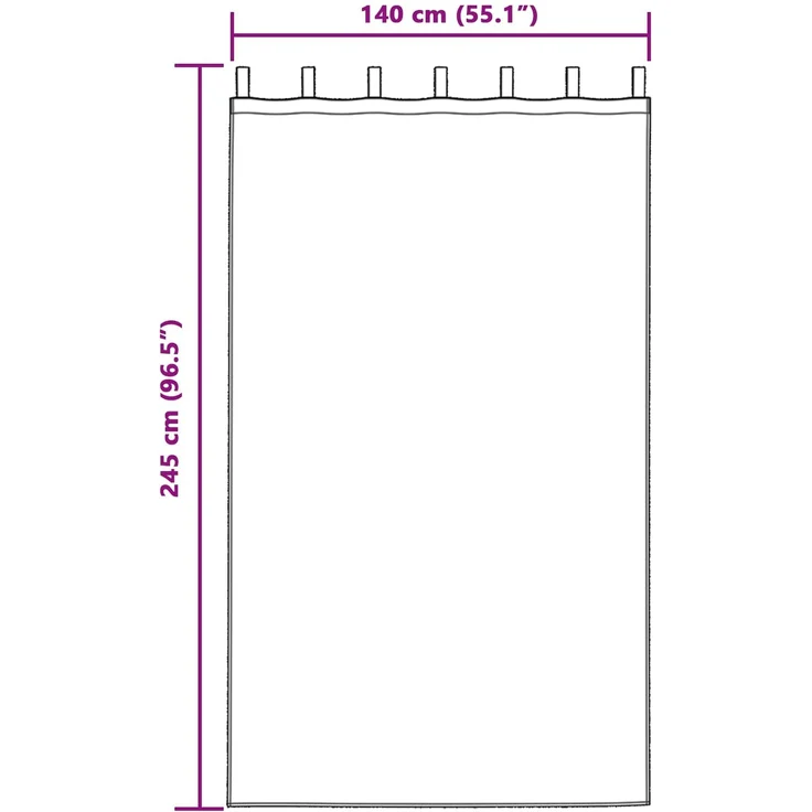 Verdunkelungsvorhänge 2 pcs | für Wohnzimmer & Schlafzimmer Hellgrau 140 x 245 cm Samt – Bild 6