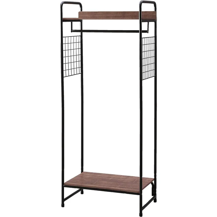 Iris Ohyama, Kleiderständer, Garderobe, Garderobenständer, Stabile Regale, Einfache Montage, Mehrzweck, Design, Büro, Eingang, Schlafzimmer, Wohnzimmer - Metal Garment rack - PI-B4 - Schwarz