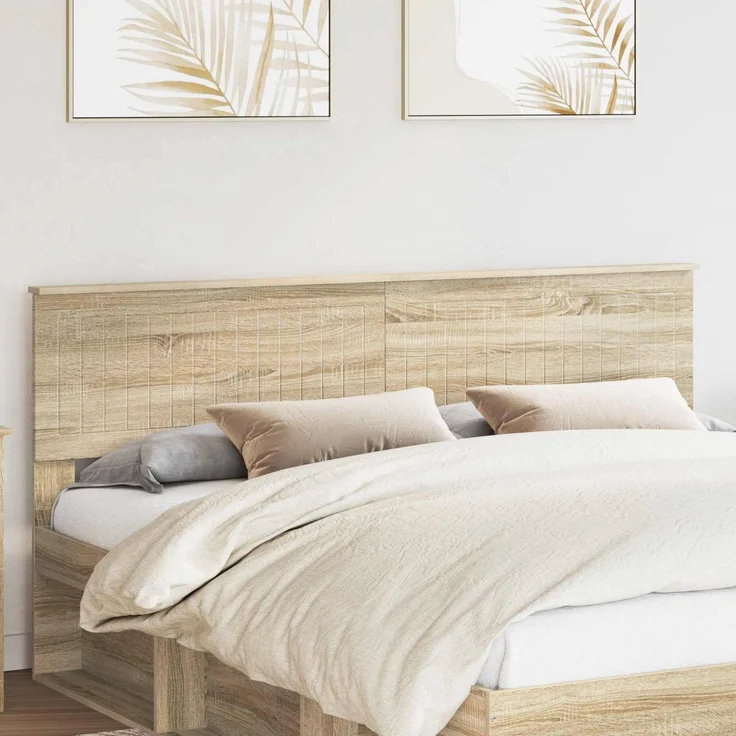 vidaXL Kopfteil Sonoma-Eiche Holzwerkstoff 90 x 183 x 7 cm Braun – Bild 1