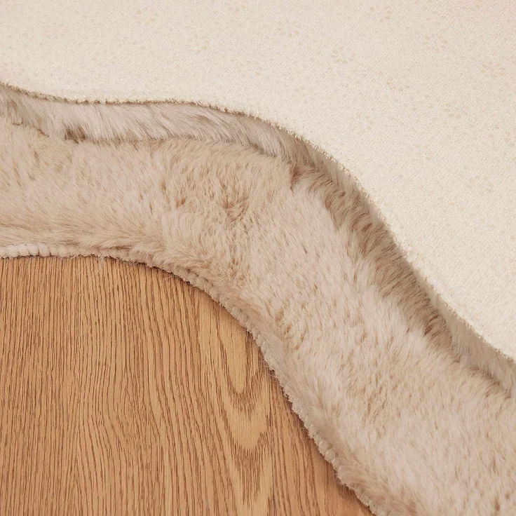 vidaXL Rutschfester Kunstfellteppich Olite Taupe 60x90 cm Polyester 42021761 – Bild 8