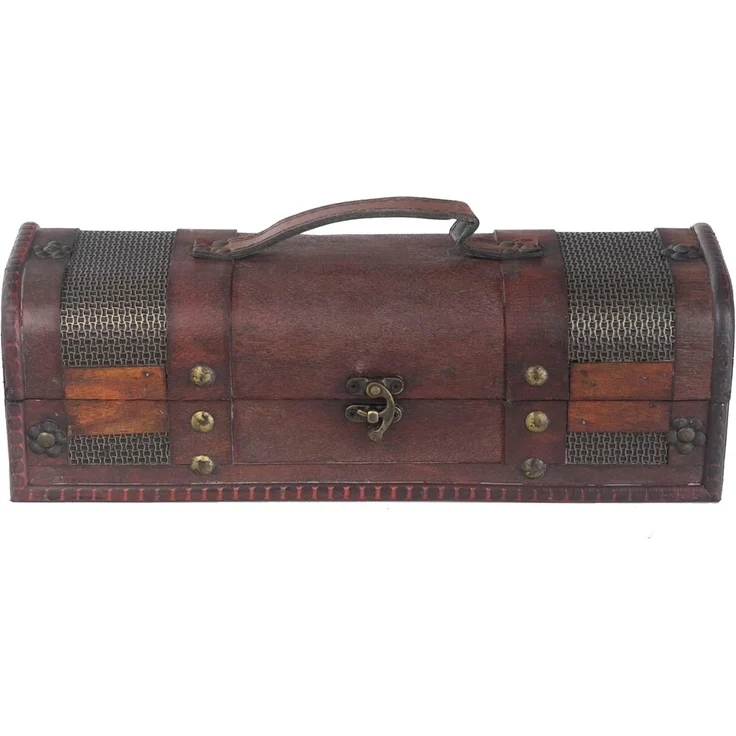 HMF Geschenkbox Vintage Weinbox, Geschenkkiste für besondere Anlässe, Deko Geschenk aus Holz für 1 Weinflasche, Querformat, Portugal – Bild 4