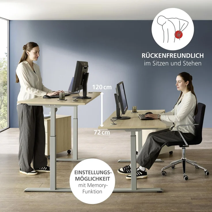 Komplettbüro SANTORIN IV Riva Eiche & Glas Cashmere 10-teilig – Bild 4
