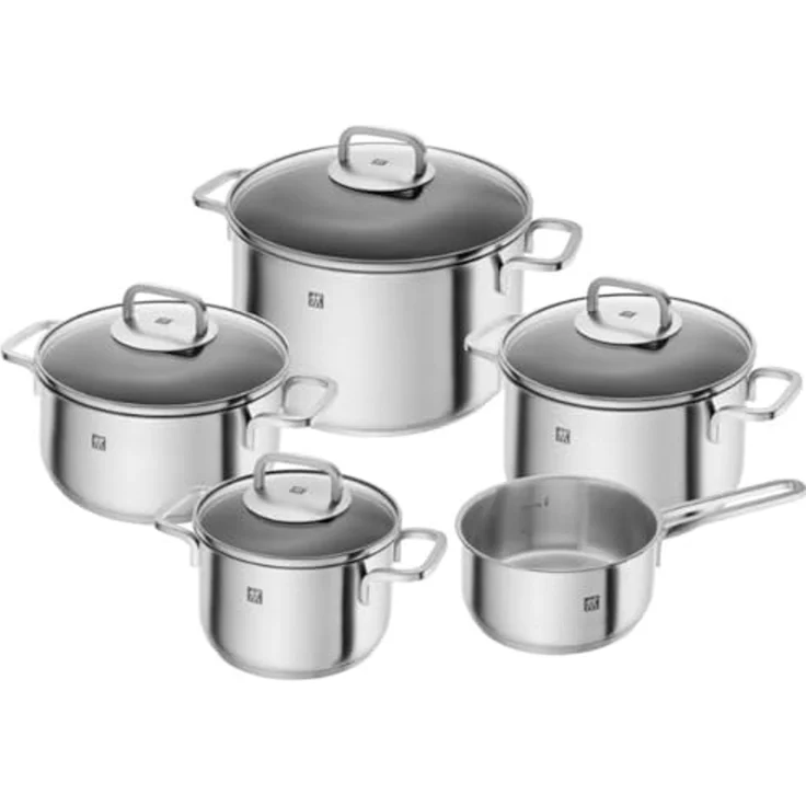 Zwilling Würfel-Set mit 5 Edelstahltöpfen mit Deckel – Bild 1