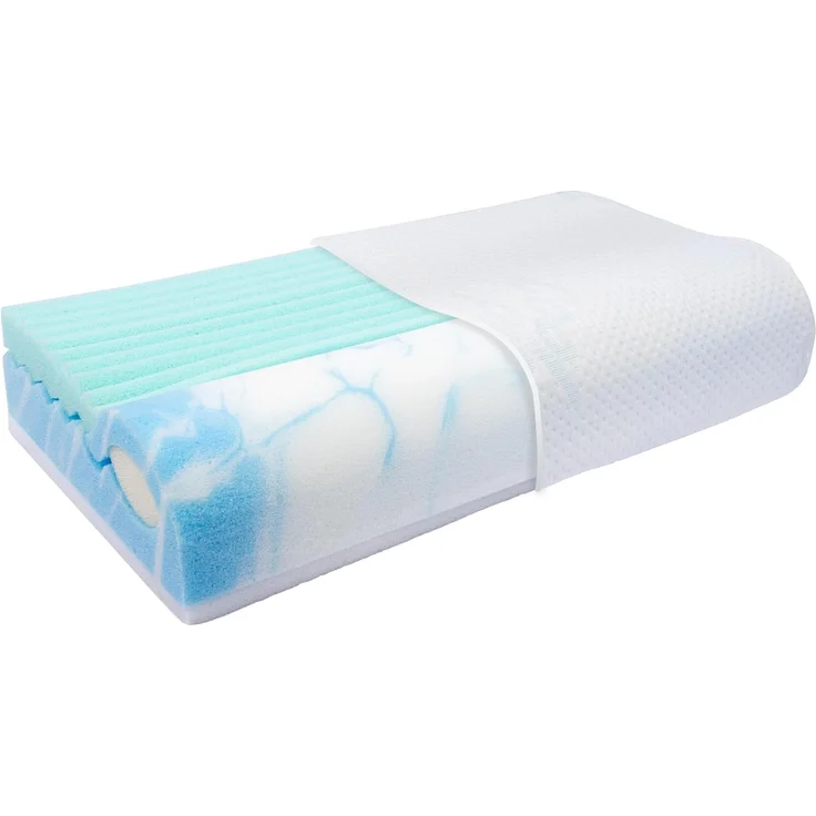 Traumschloss Nackenstützkissen Klima Control, Füllung: Klima-Hybridschaum, Bezug: Polyester (73% Polyester 27% Coolmax Polyester), Soft-Touch Feeling & 3D Klimaband zur besseren Belüftung – Bild 3