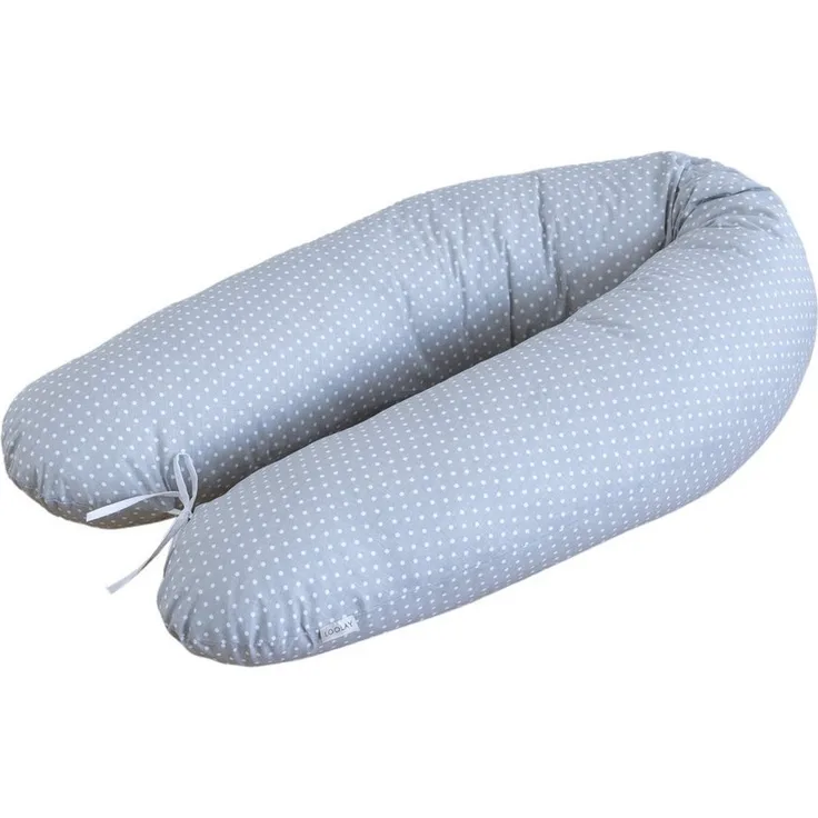 Loolay Seitenschläferkissen M/ L oder L/ XL Schwangerschaftskissen Stillkissen Schlafen Kissen, M/ L oder L/ XL Lagerungskissen + 100% Baumwolle Bezug 170 und 190 cm, Standard & X-LARGE Kissen SUPER Geschenk für Schwangern Seitenschläfer, LOOLAY® - 100...