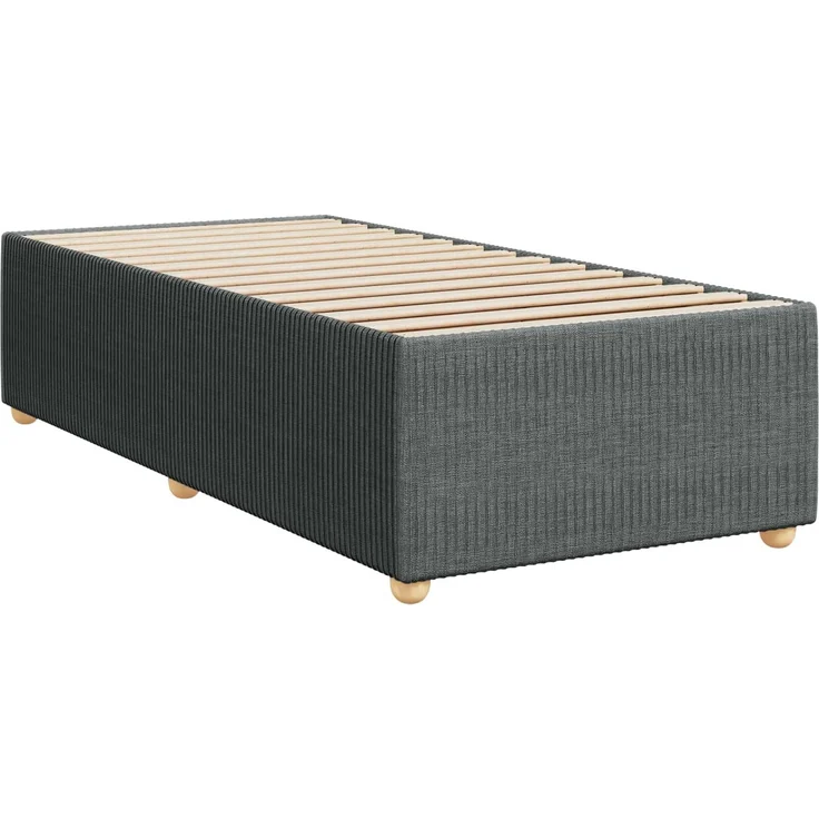 vidaXL Boxspringbett mit Matratze Dunkelgrau 80 x 200 cm Stoff 3451343 – Bild 5