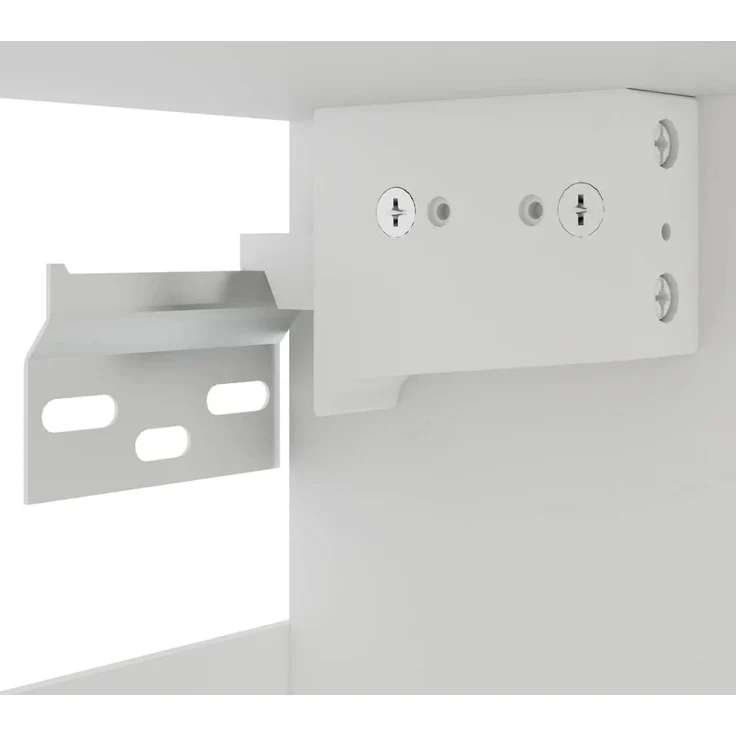 vidaXL Hängeglasschrank 2 Regalböden Hängeschrank Einbauküche Küchenzeile Küchenmöbel Oberschrank Küchenschrank Weiß 60 x 31 x 60 cm Holzwerkstoff – Bild 9