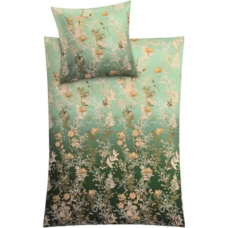 Kleine Wolke Bettwäsche Zahra, Mako-Satin, 2 teilig, mit floralem Print – Bild 1