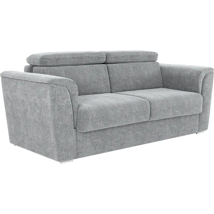 Vente-unique - RIZORA Sofa Stoff Grau - B 223 cm96 cm x H 88 cm x L 210 cm – Bild 4