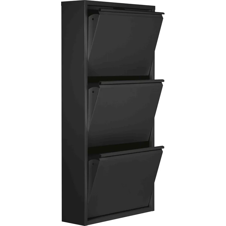 Schuhkipper >BLACK< (1stk) Schwarz lackiert, Metall, montiert - 50x105x15cm (BxHxT) – Bild 2