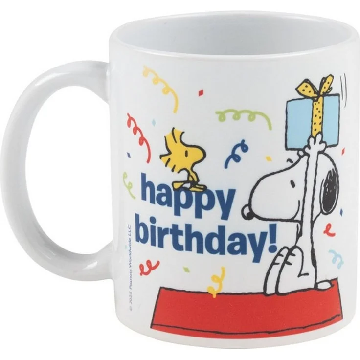 United Labels® Tasse Peanuts Snoopy Tasse Happy Birthday Kaffeetasse Geburtstag 320 ml, Keramik – Bild 2