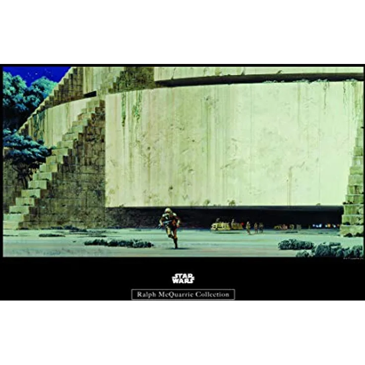 Komar Wandbild Star Wars Classic RMQ Yavin Temple, Kunstdruck 50 x 40 cm, ohne Rahmen, hochwertiger Druck auf seidenmattem Fotopapier