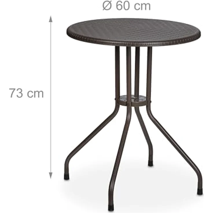Runder Gartentisch in Rattanoptik – Bild 4