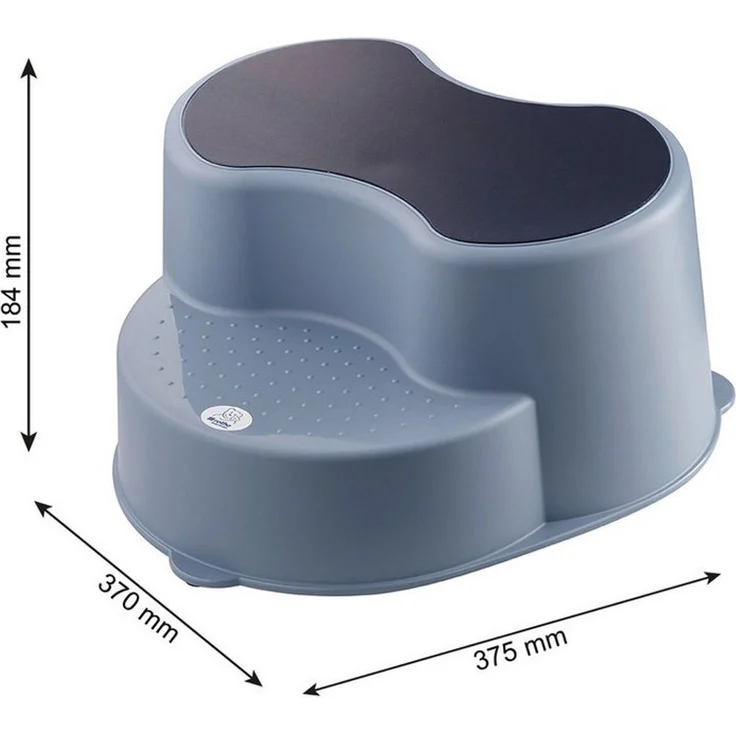 Rotho Babydesign TOP Kinderschemel - recycelt - Tritthocker - Trittschemel - Kinderschemel - Trittleiter - Kindertreppe - Antirutschfläche - Blau – Bild 2