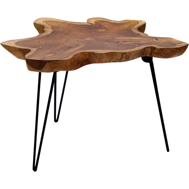 Couchtisch Teakholz Beistelltisch Klapptisch Wohnzimmertisch Teak