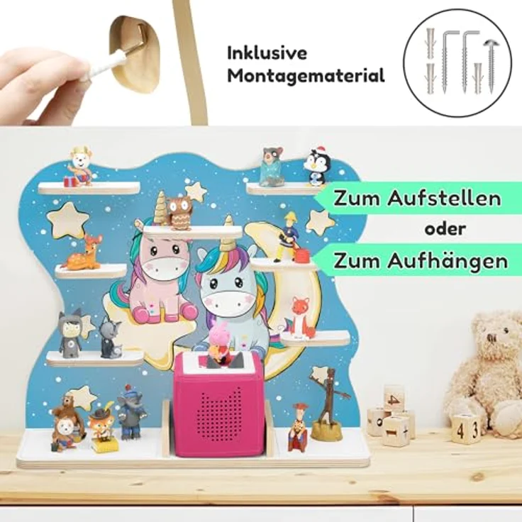 stadtecken Kinderregal Nachteule, Regal für die Toniebox und ca. 50 Tonies – Bild 8