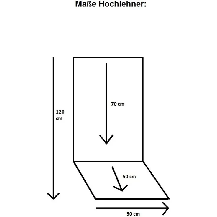 Gardissimo Hochlehnerauflage Gartenstuhlauflagen Sya grau 120x50 cm, (1 St, 1 Auflage), UV-beständig inkl. Bindebänder und Halteband für Hochlehner Stühle – Bild 3