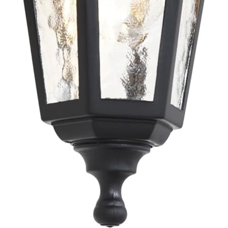 Qazqa Außen-Wandleuchte New haven hammered, ohne Leuchtmittel, E27, Schwarz, Klassisch / Antik, Kunststoff, 1-flammig – Bild 3
