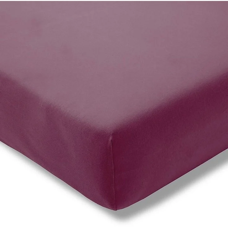 Estella Jersey Stretch Spannbetttuch Bettlaken 180 x 200 cm - 200 x 220 cm 6600 670 aubergine – Bild 3