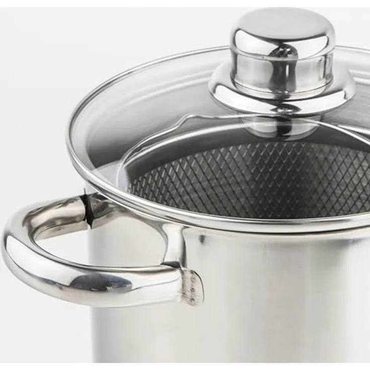 mucHome Spaghettitopf Nudeltopf & Spargeltopf hoher Topf mit Siebeinsatz, für 4 Liter – Bild 6