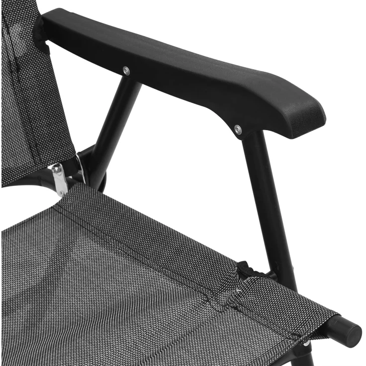 vidaXL Klappbare Gartenstühle 2 Stk. Graumeliert Stahl und Textilene 360197 – Bild 8