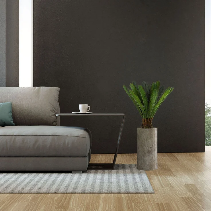 bümö plants Cycas Kunstpflanze - Täuschend echter Palmfarn, geruchlose Premium Kunstblume für lebendiges Ambiente - authentische, künstliche Pflanzen als Deko für's Wohnzimmer, Büro & mehr, BUP-cycas – Bild 2