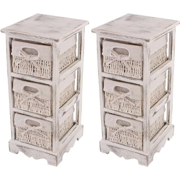 MCW Kommode 2xRegal-K (2er), 2er-Set, 3x geräumige Maiskorbschubladen, viel Stauraum, stabile Körbe – Bild 4